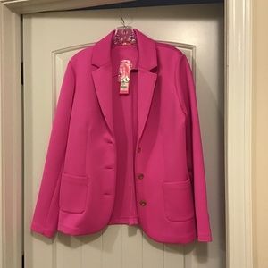 Lilly Pulitzer Braylee Blazer Mandevilla Pink Size L NWT
